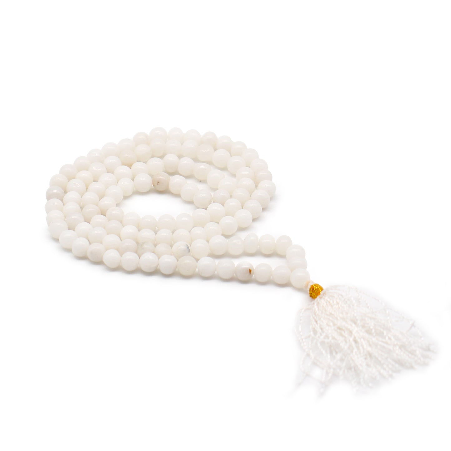 108 Bead Mala - White Quartz