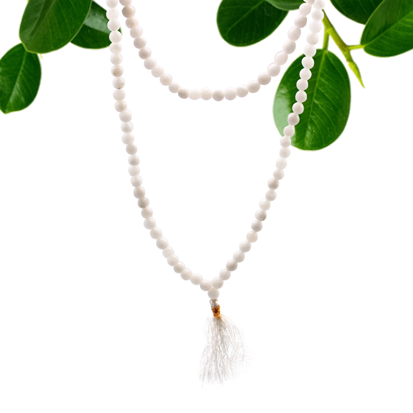 108 Bead Mala - White Quartz