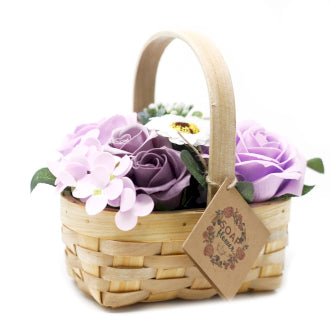 Medium Lilac Bouquet in Wicker Basket