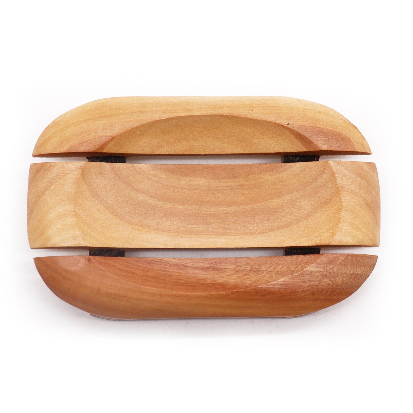 Classic Mahogany Soap Dish - Oval in Rectangle