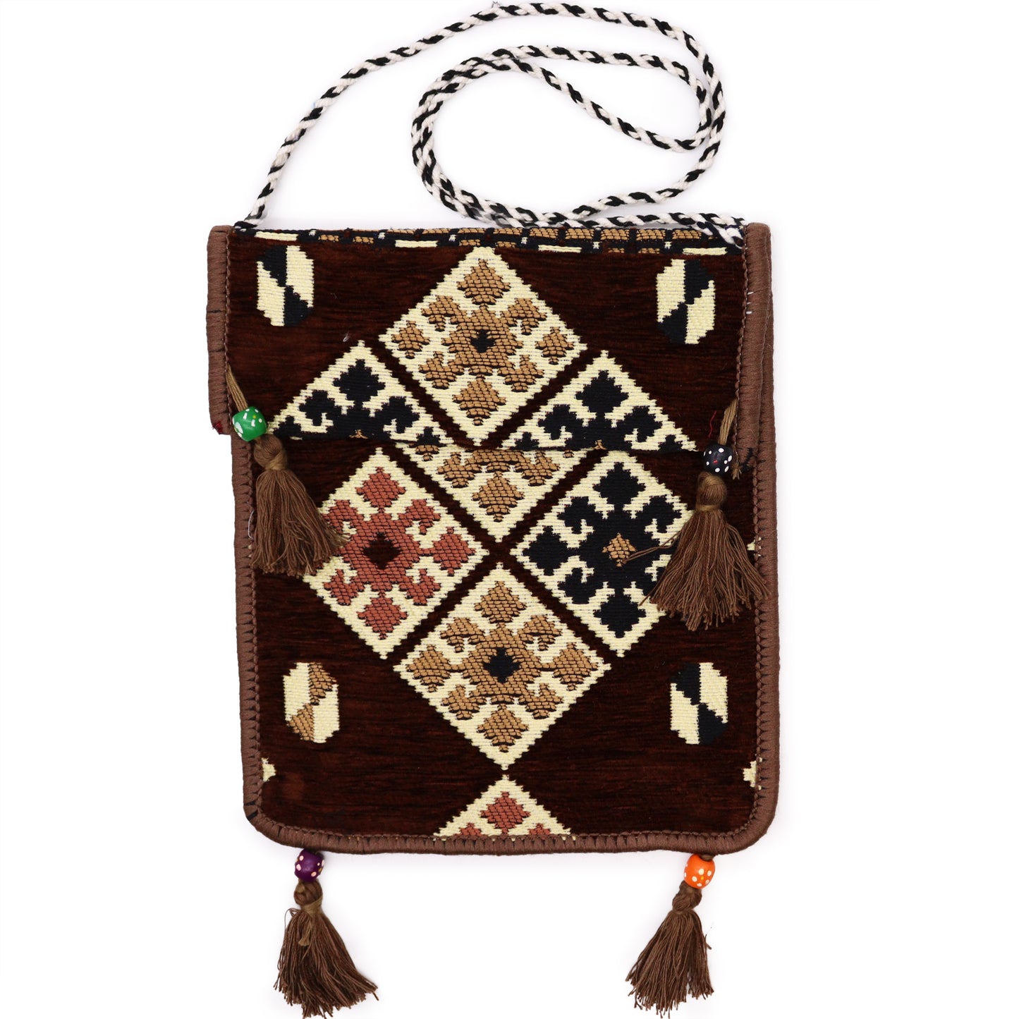 Chocolate Kilim Messenger Festival Bag