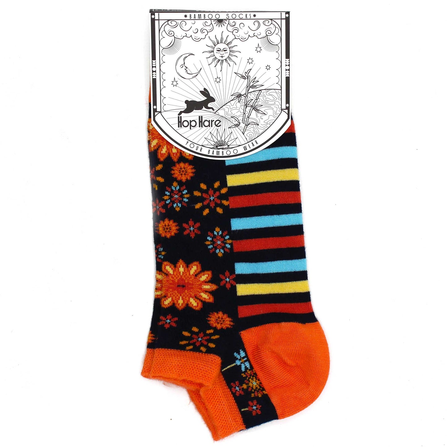 S/M Hop Hare Bamboo Socks Low (3.5-6.5) - Mandala Flowers