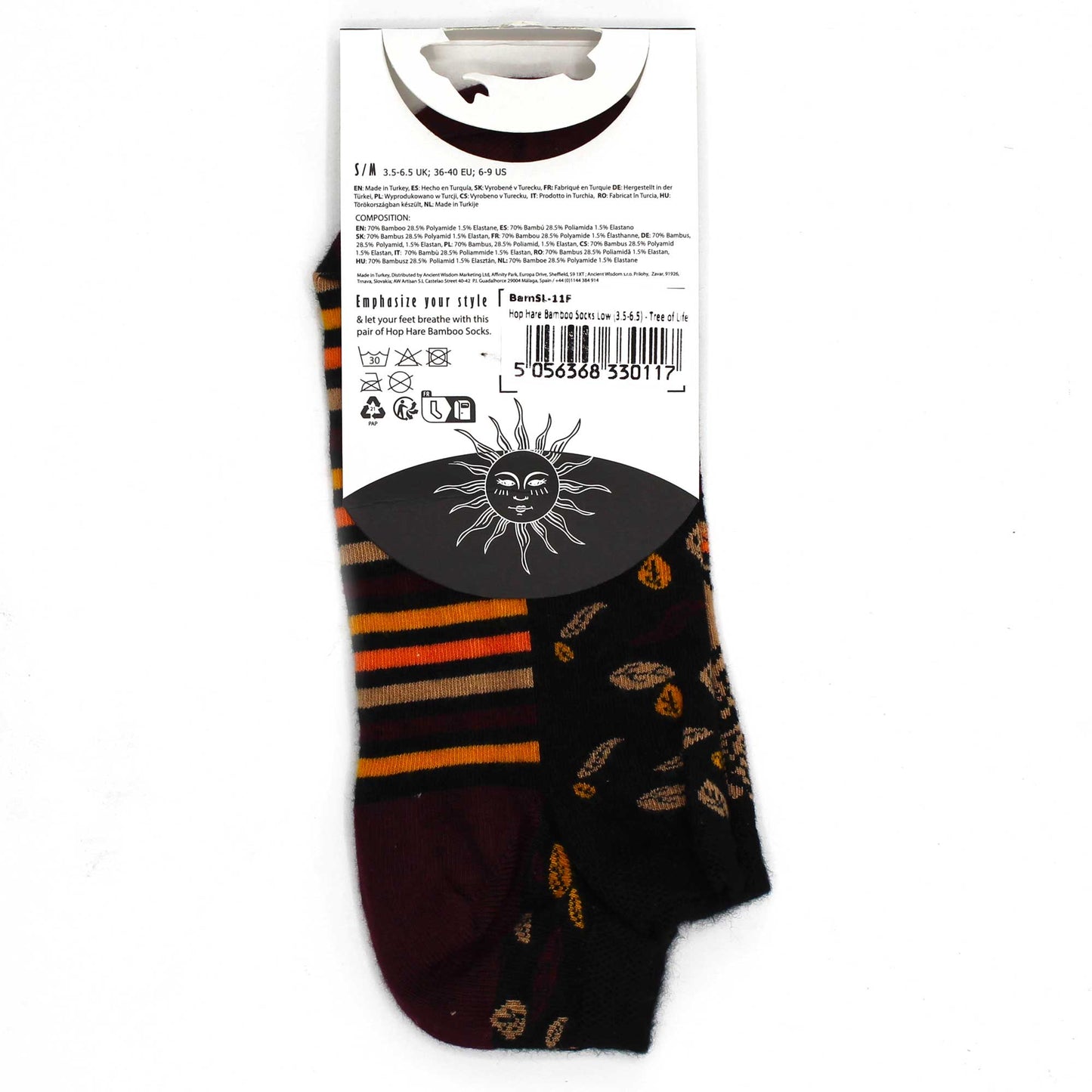 S/M Hop Hare Bamboo Socks Low (3.5-6.5) - Tree of Life