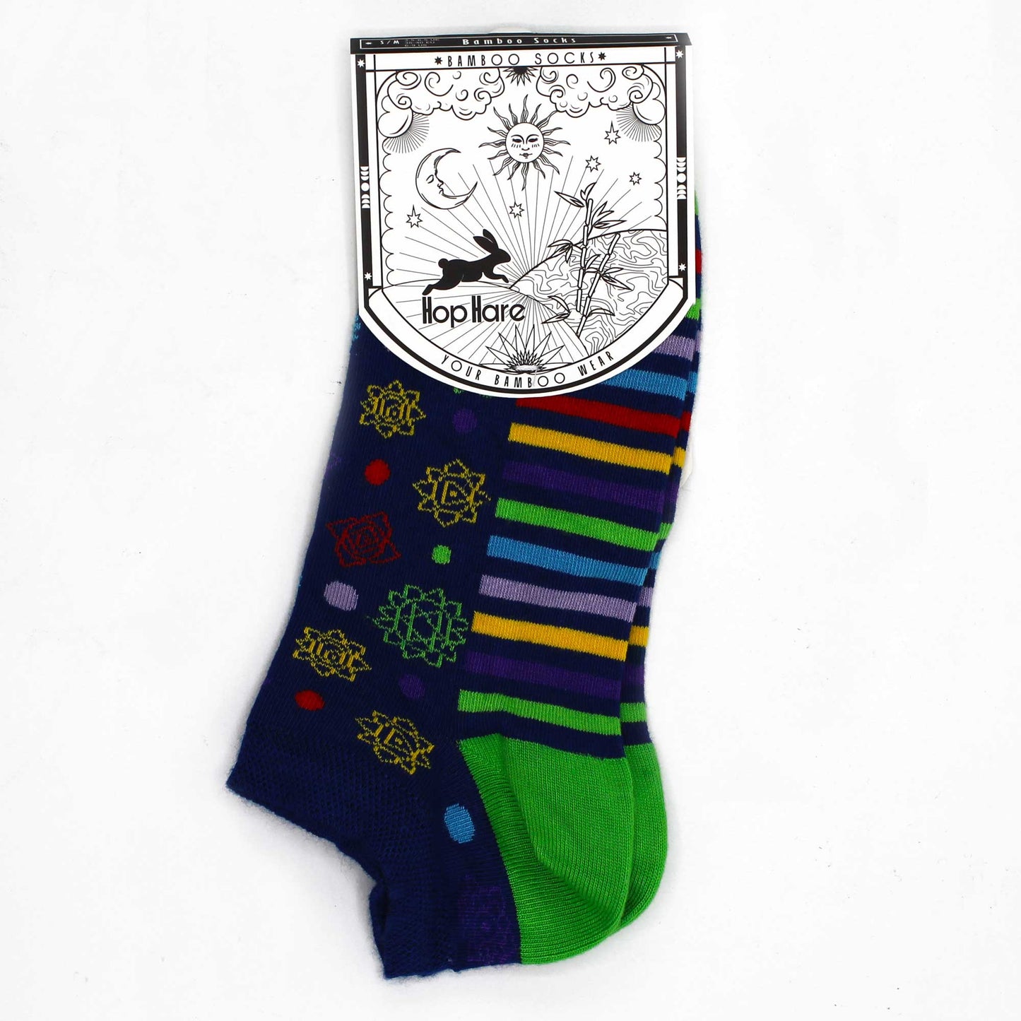 S/M Hop Hare Bamboo Socks Low (3.5-6.5) - 7 Chakra