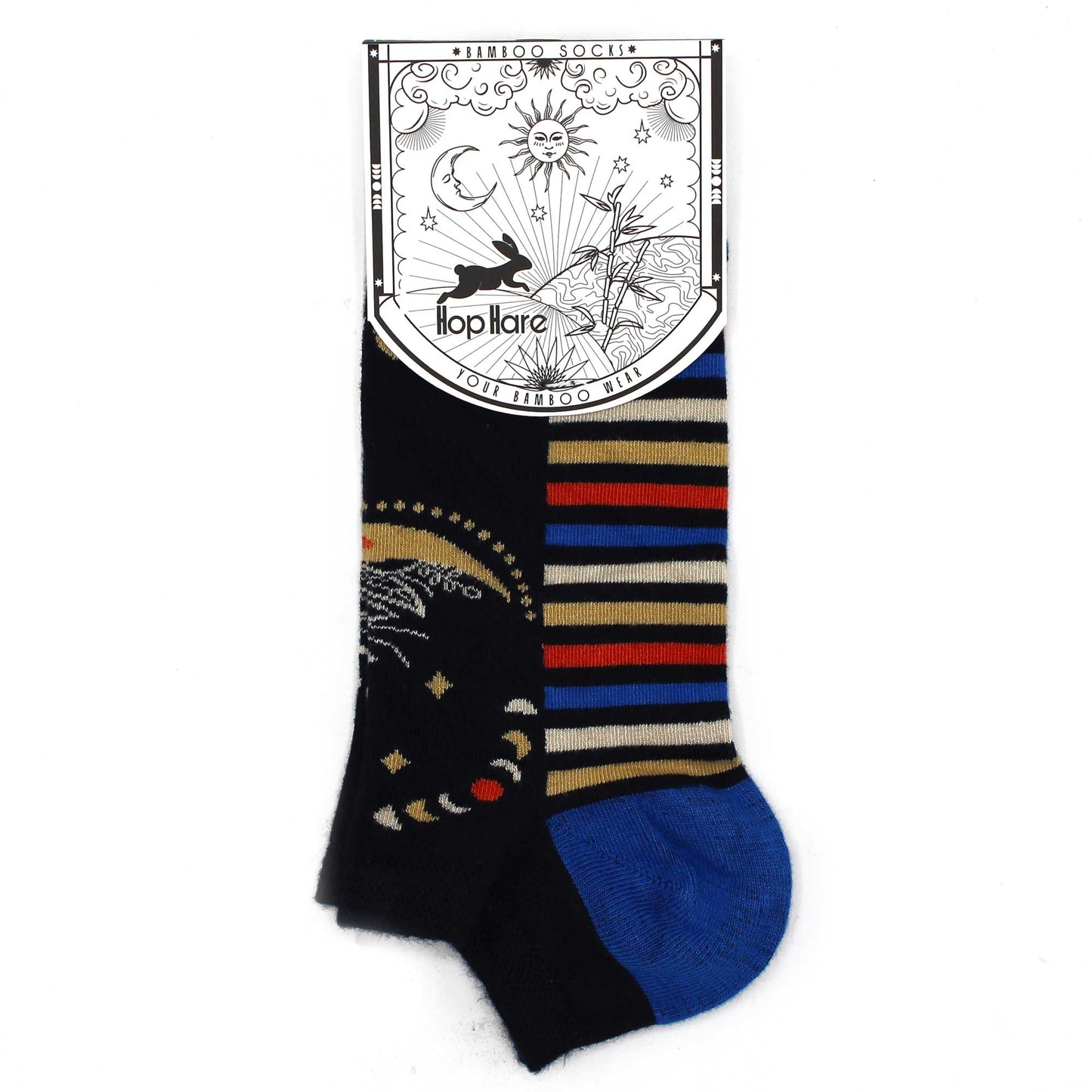 M/L Hop Hare Bamboo Socks Low (7.5-11.5) - Lunar Phases