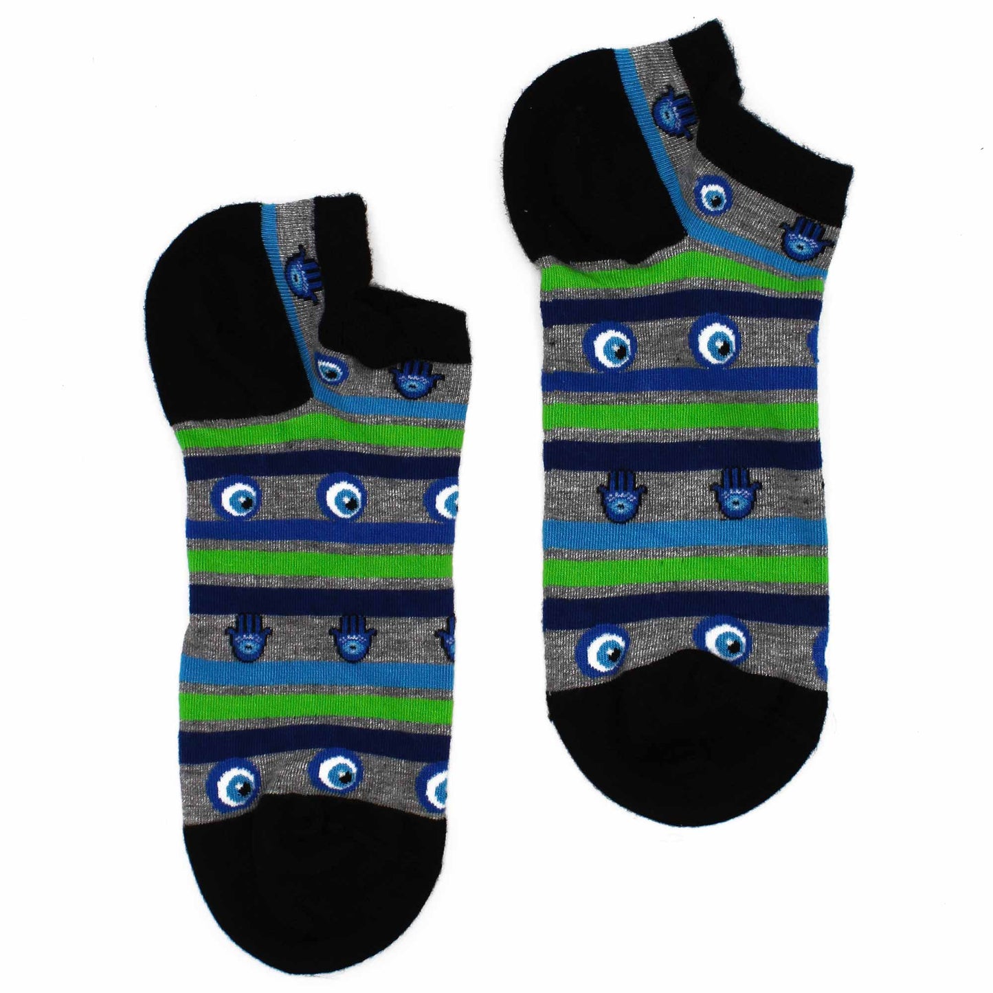 S/M Hop Hare Bamboo Socks Low (3.5-6.5) - Evil Eye & Hamsa