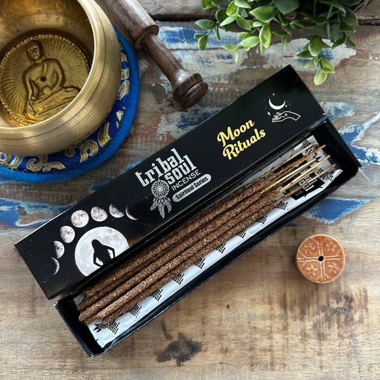 Tribal Soul Spiritual Incense Sticks and Ceramic Holder - Moon Ritual