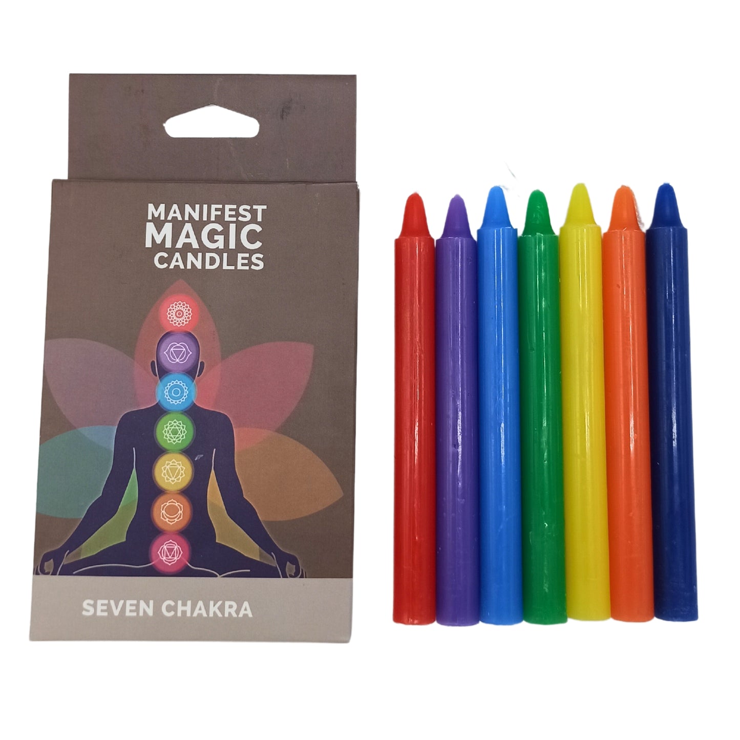 Seven Charkra Manifest Candles (pack of 7)