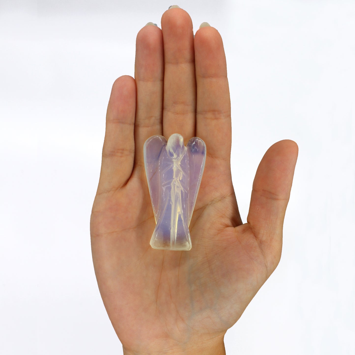 Hand Carved Gemstone Angel - Opalite