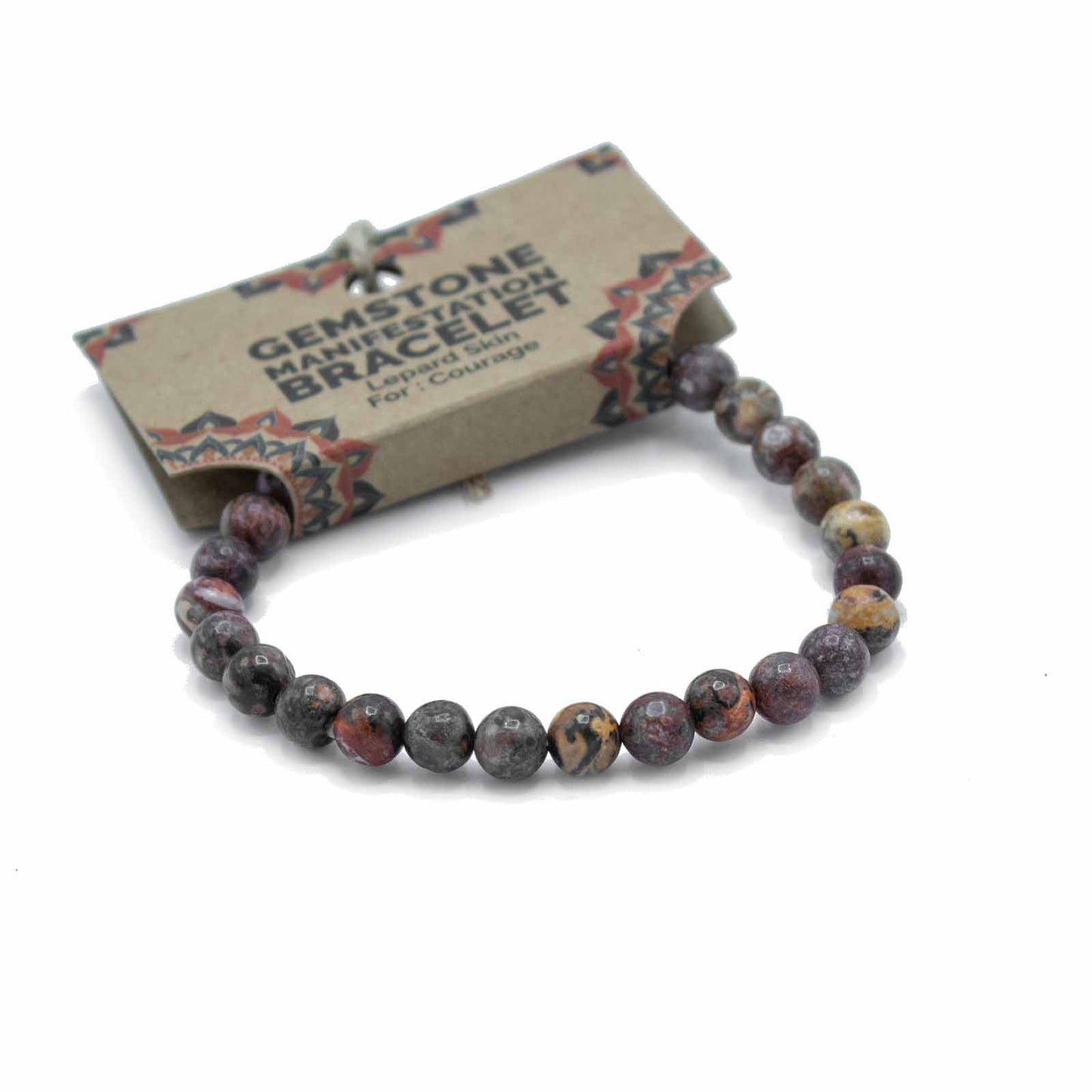 Gemstone Manifestation Bracelet - Lepard Skin - Courage