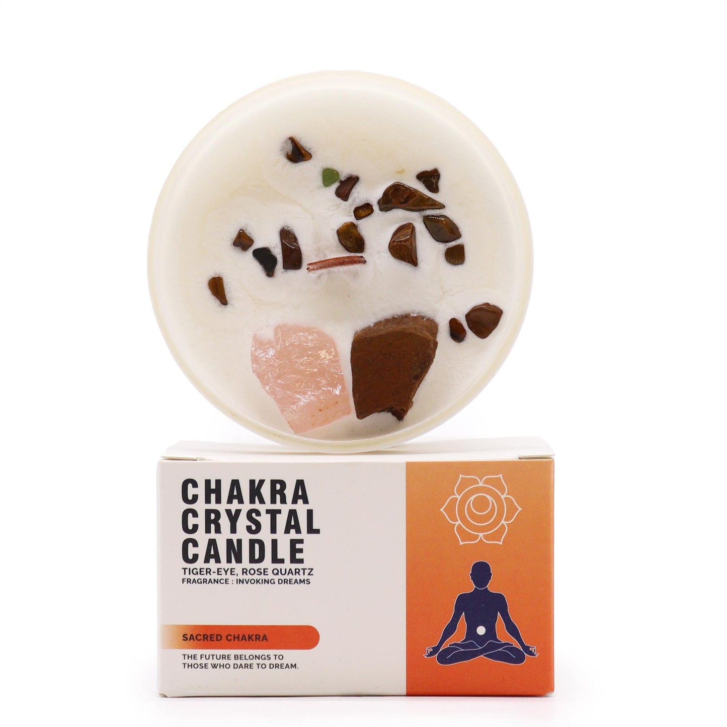 Chakra Crystal Candles - Sacred Chakra