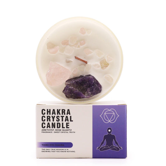 Chakra Crystal Candles - Third Eye Chakra