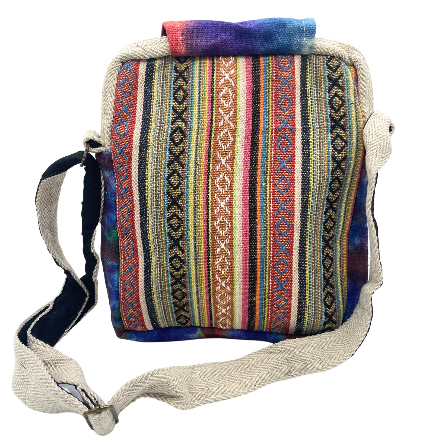 Tiedye Hemp Messegner Bag 2 Zip & Flop