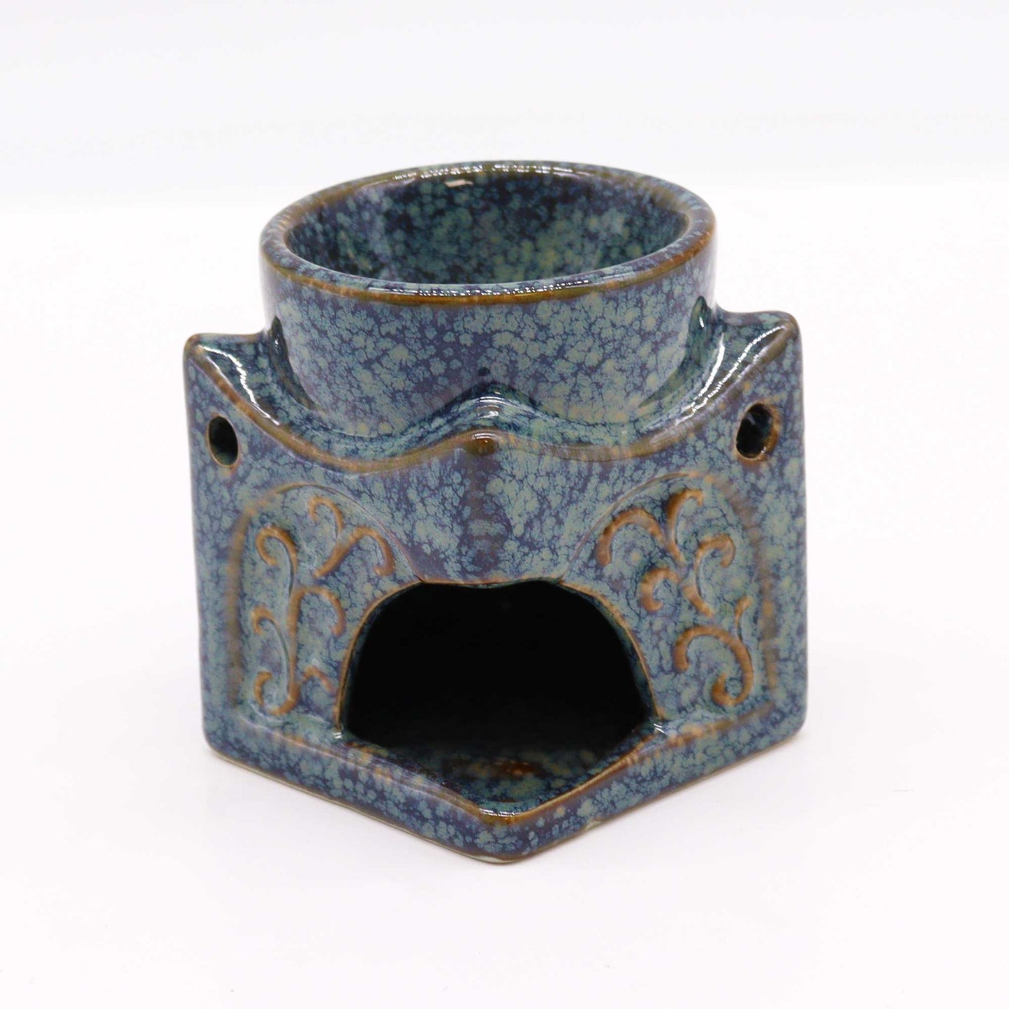 Square Buddha Burner - Dusty Blue