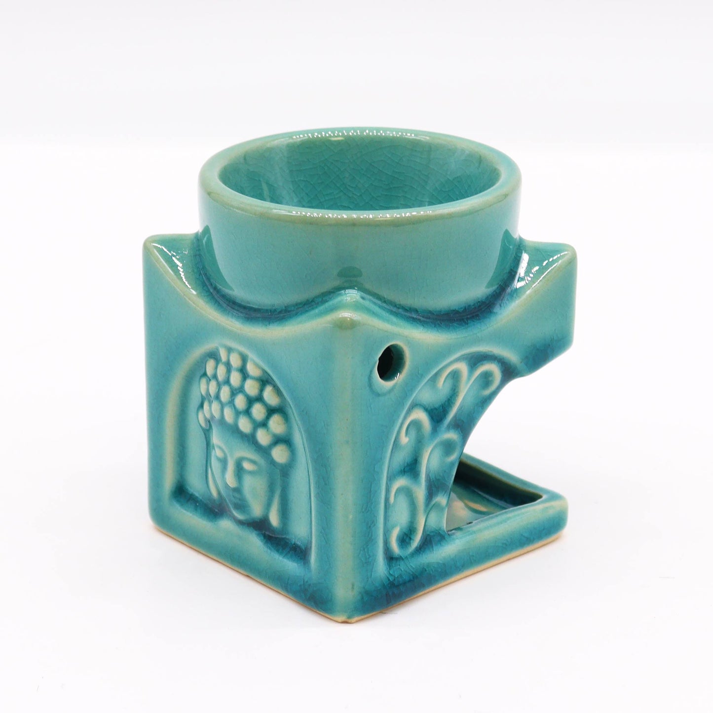 Square Buddha Burner - Soft Turquoise