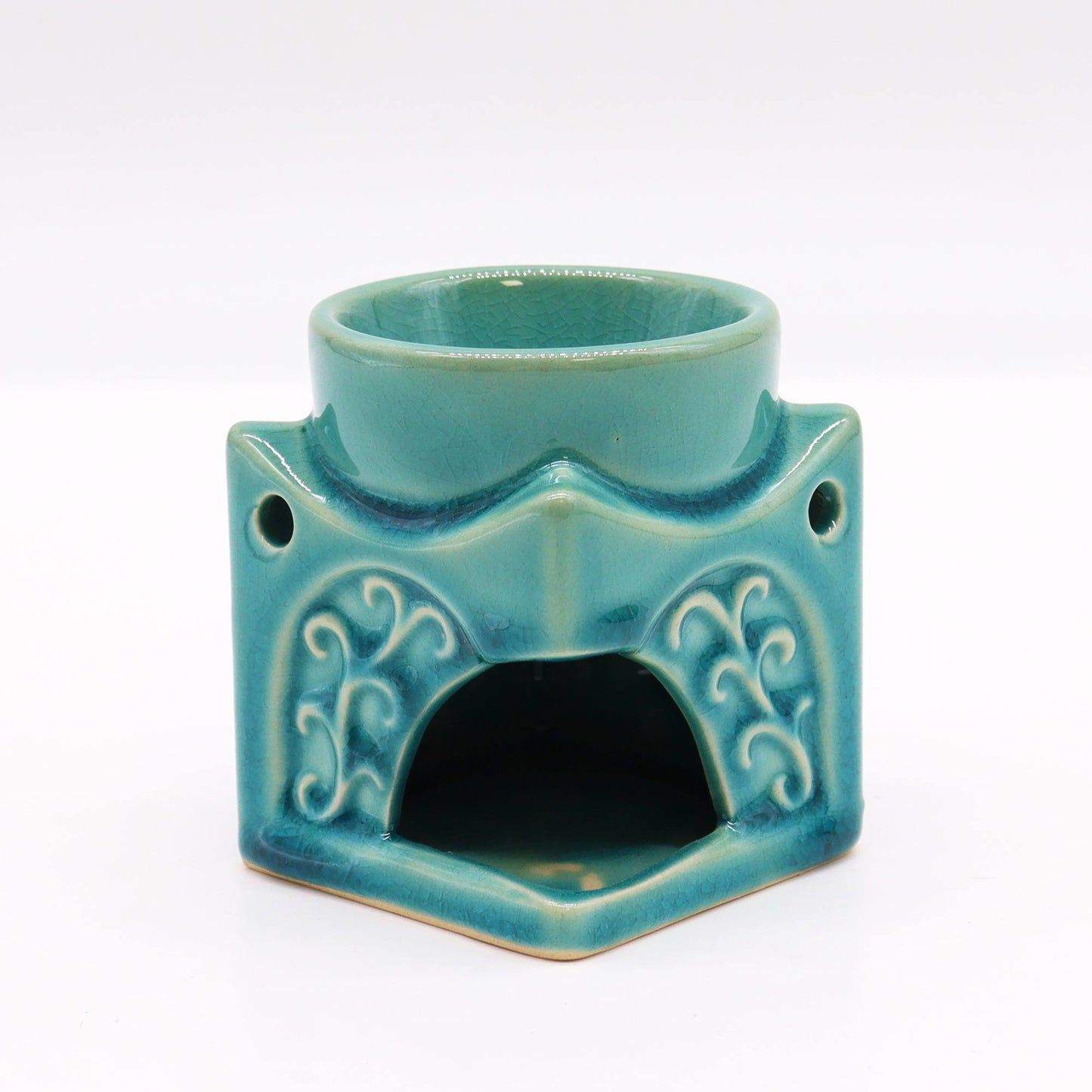 Square Buddha Burner - Soft Turquoise