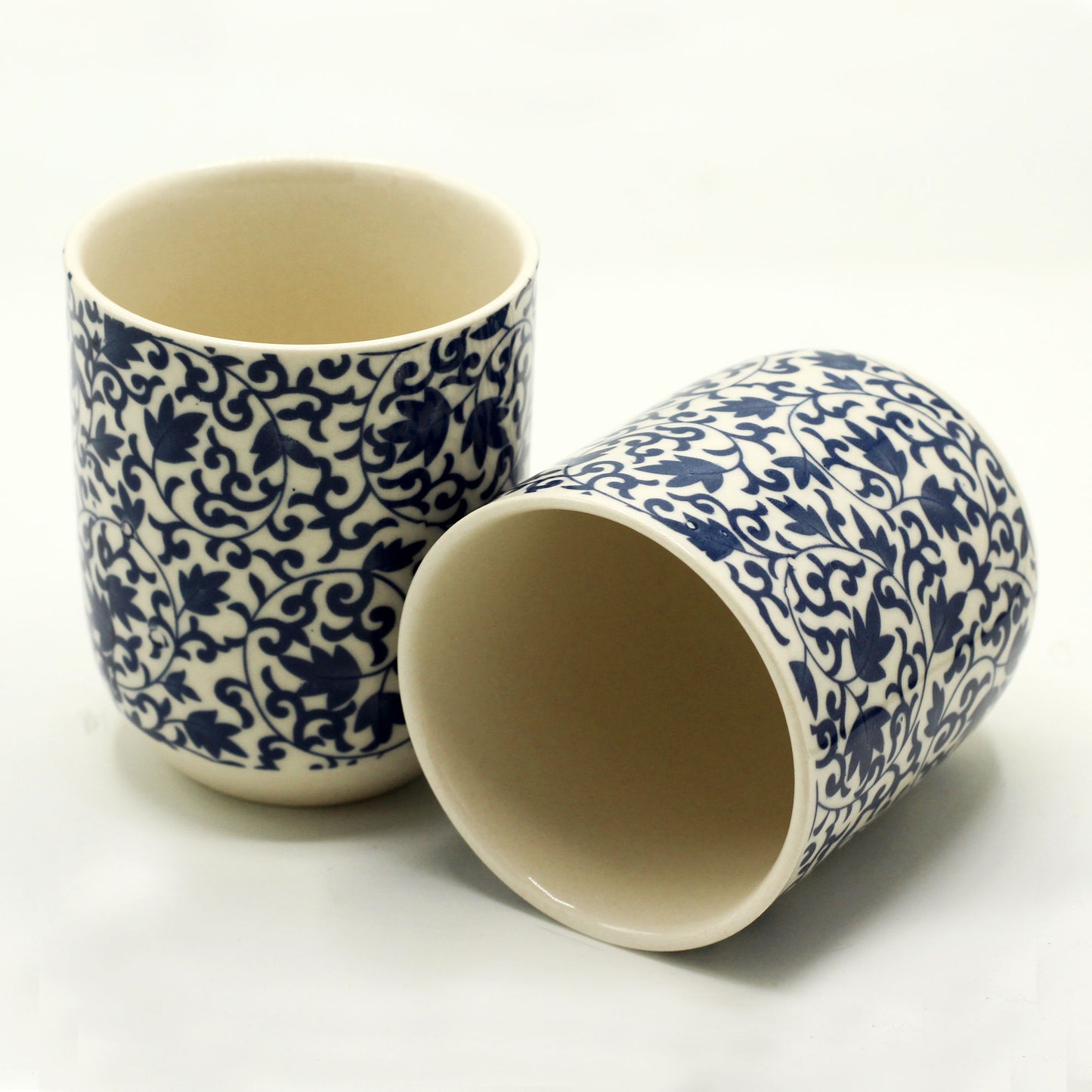 Herbal Tea Cups - Blue Pattern