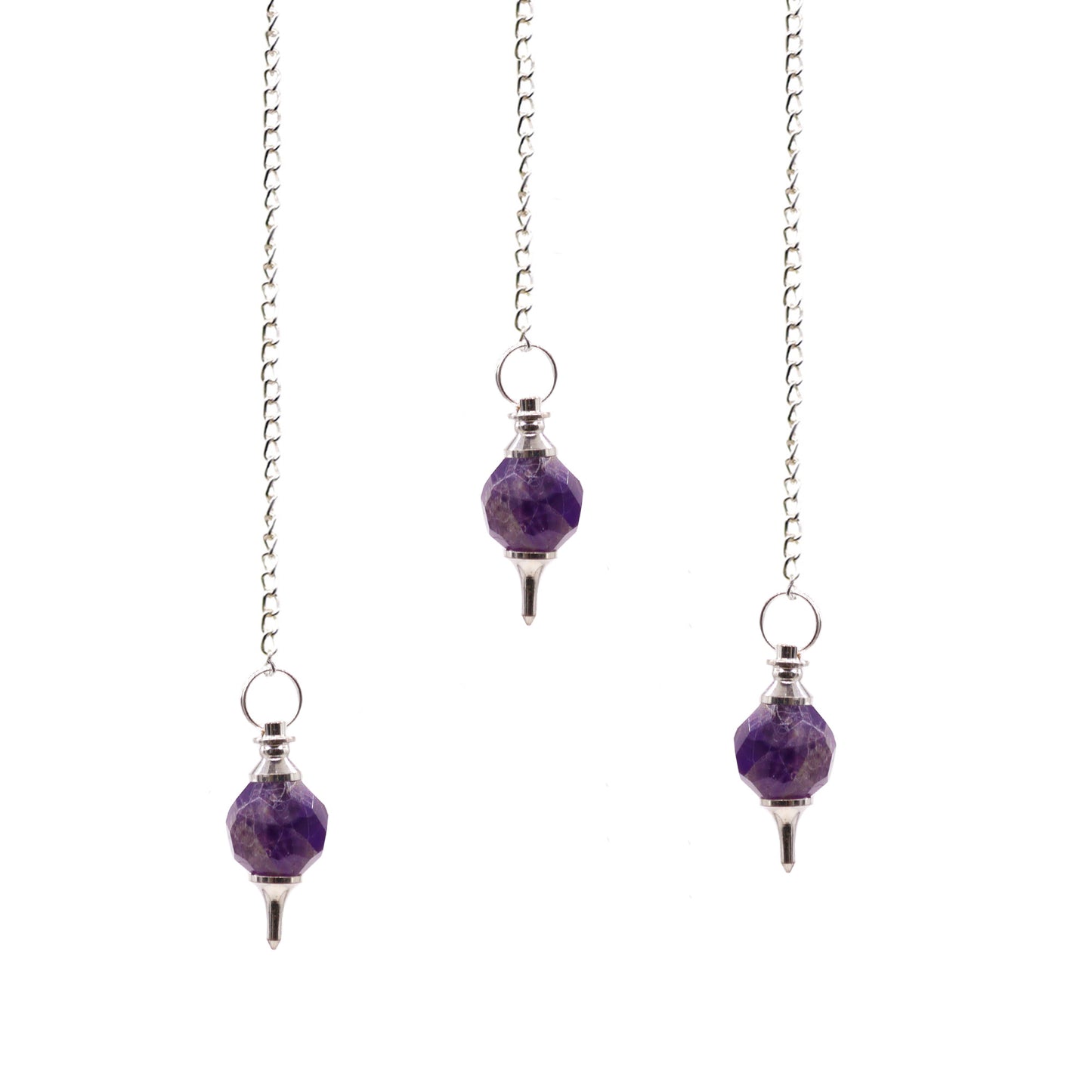 Facted Gemstone Pendulum - Amethyst