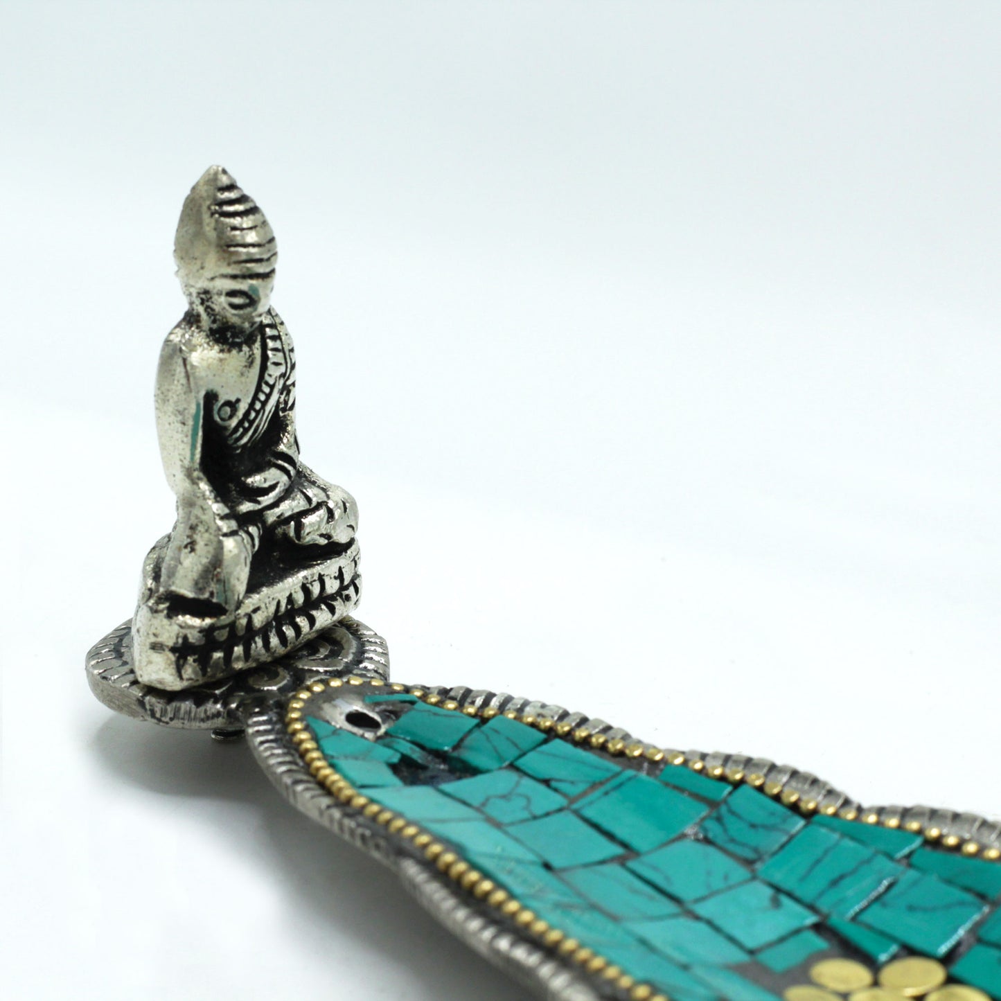 Buddha Long Leaf Tibetan Decor Incense Holder