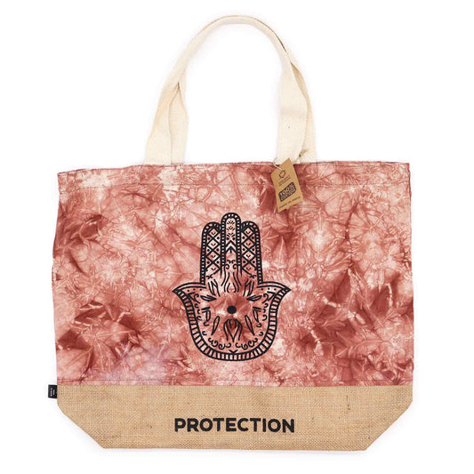 All Natural Bag - Terracotta Stonewash - Hamsa - Protection