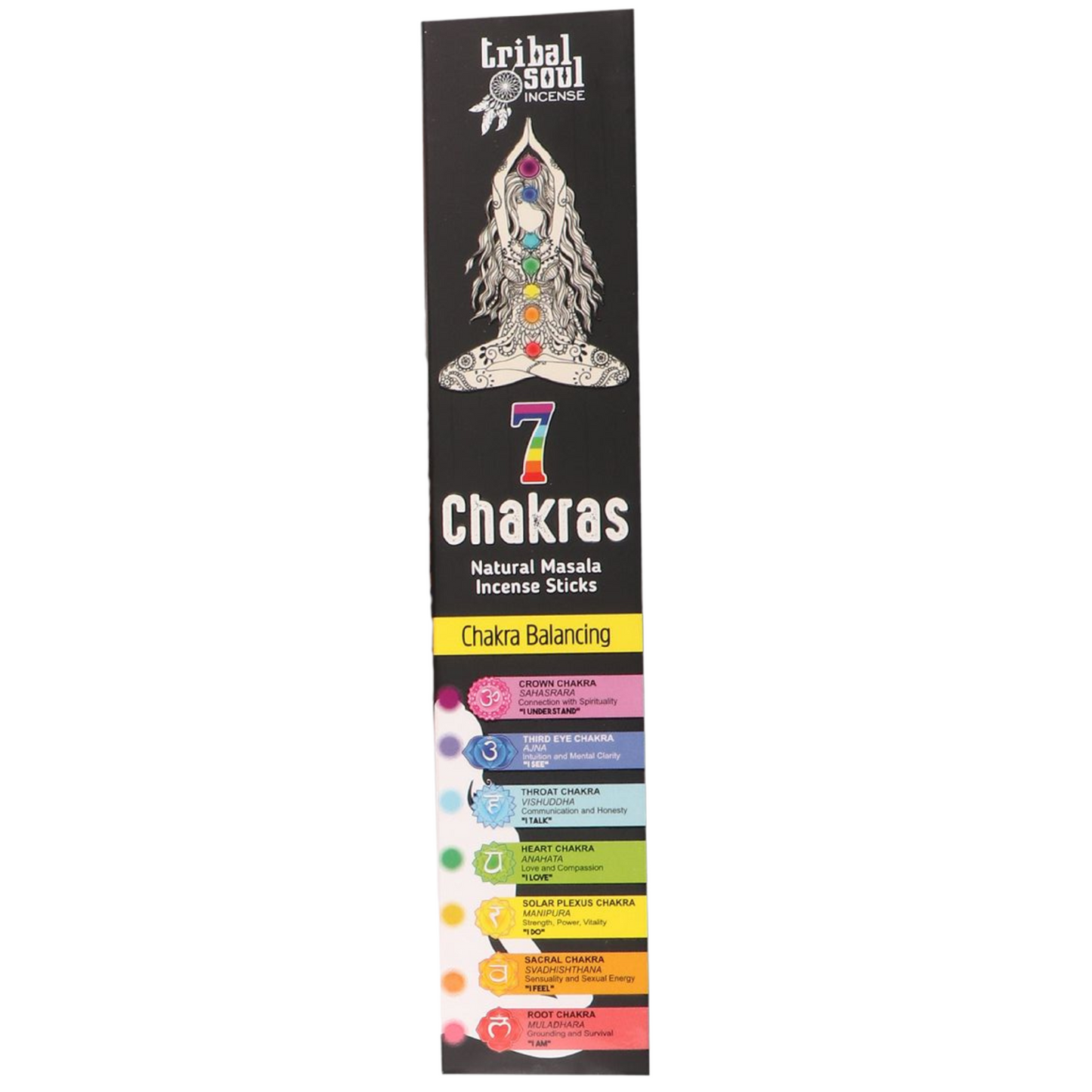 Tribal Soul Incense Sticks - 7 Chakras with Message Card