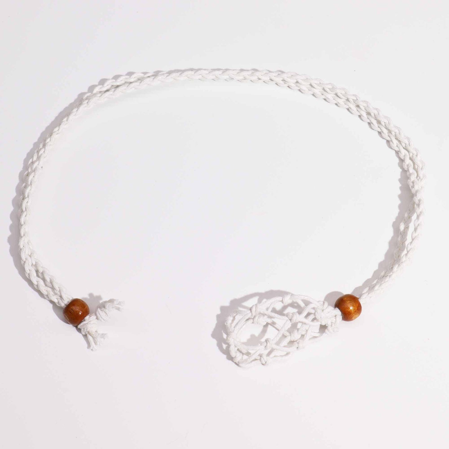 Gemstone Necklace Cord - White