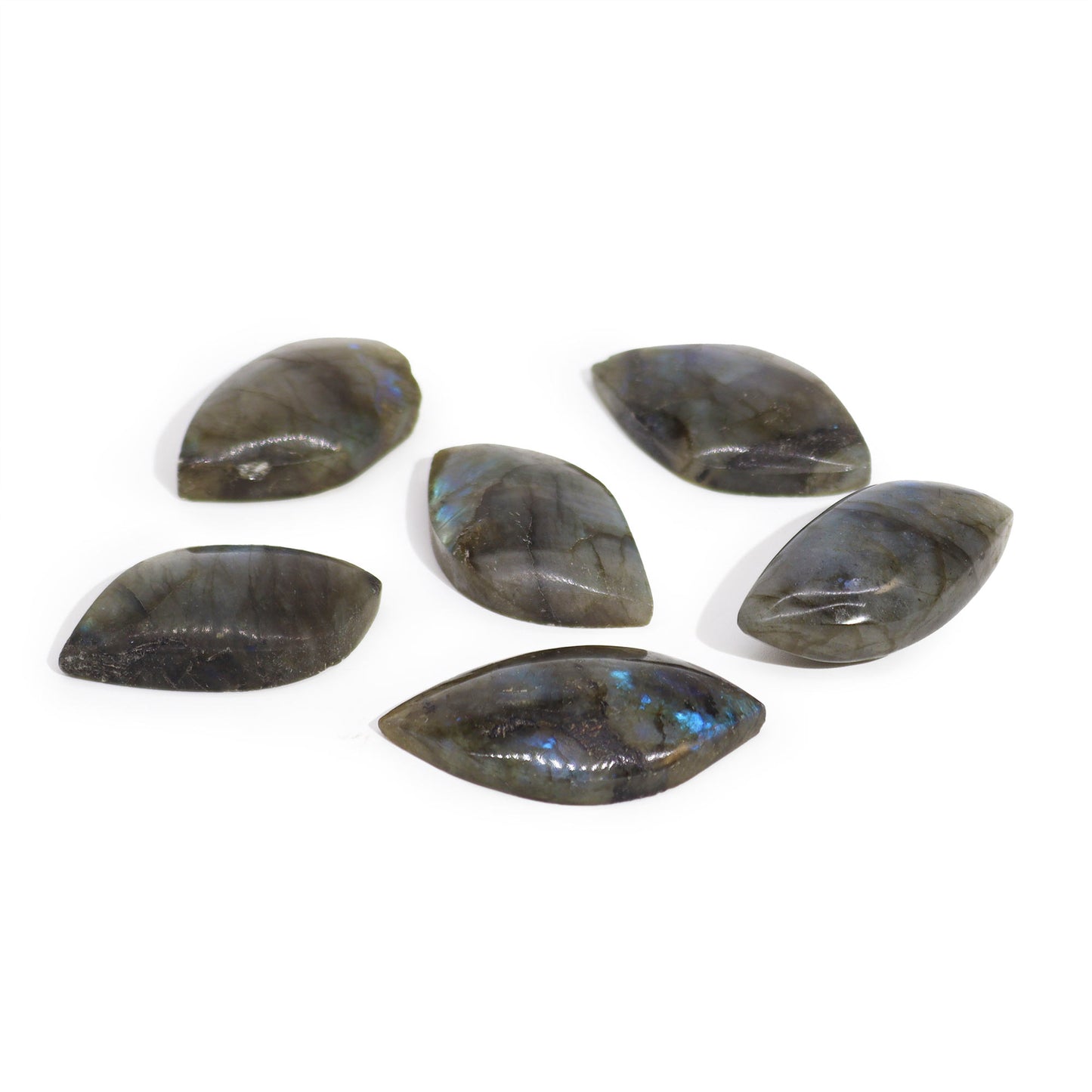 Madagascar Labradorite Leaf Stone (approx 15-20gms 45-55mm)