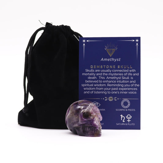 Gemstone Small Skull - Amethyst