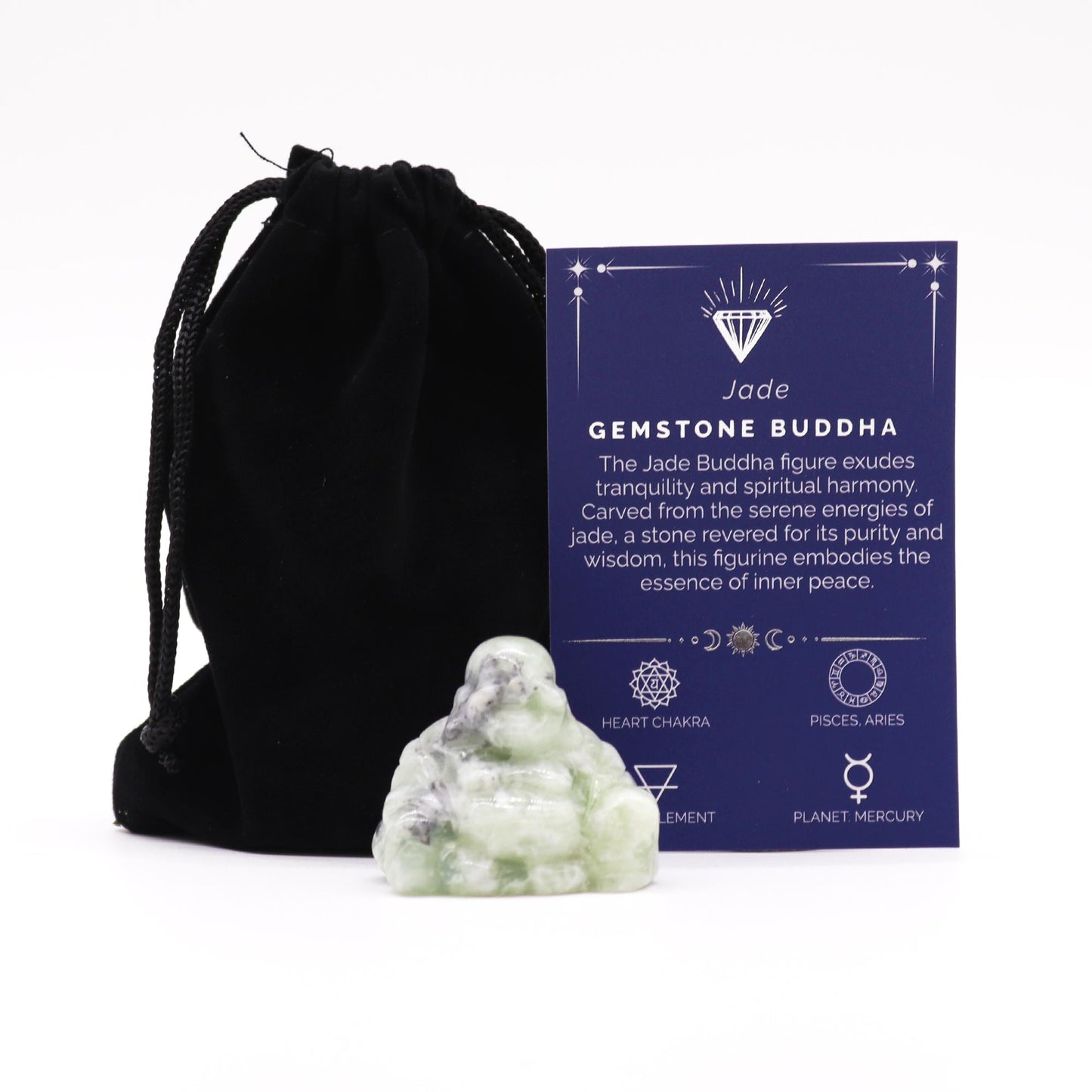 Gemstone Small Buddha - Jade